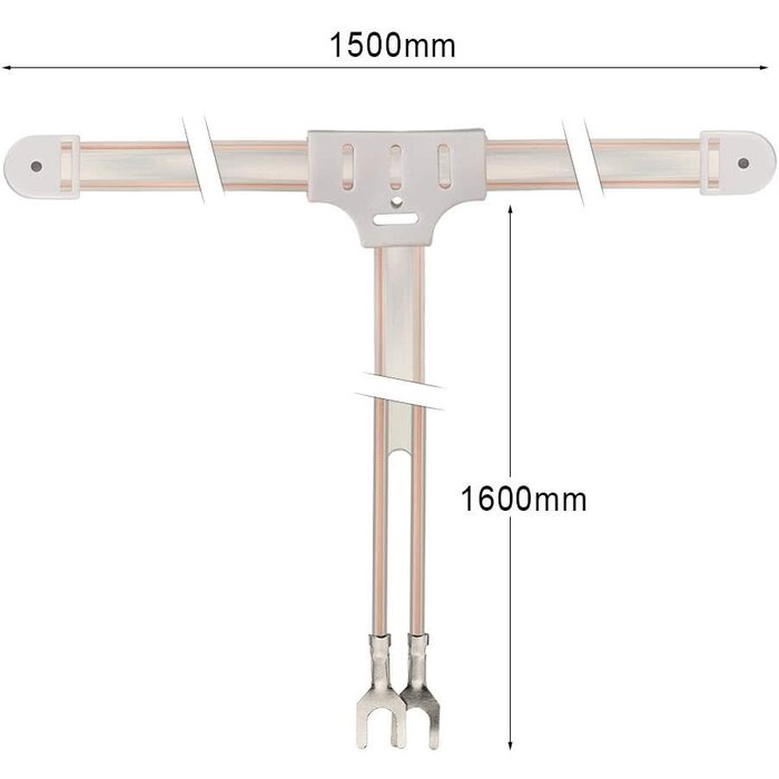 DIPOLE-FM-ANT - Bingfu FM Dipole Antenna 300 Ohm FM Antenna with 2 Pin Bare Wire Twin Lead for Indoor Digital HD Radio Table Top FM Radio Home Stereo Receiver AV Audio Video Home Theater Receiver HDTV TV Tuner