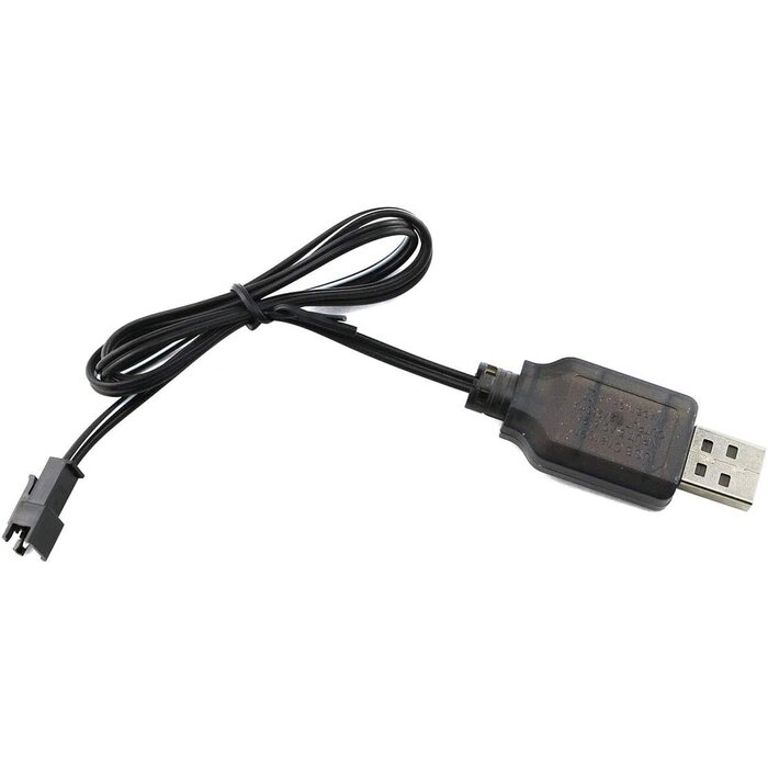 7.2V 250mA USB Charger Cable with SM-2P Connector Plug Replacement for 7.2V Ni-Cd Ni-Mh Battery Previous Old Version Huina 1550 15 Channel RC Excavator RC Cars Toy SM 2P USB 7.2V 2