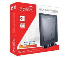 SSCSC611 - Supersonic® HDTV Digital Indoor Antenna, DTV/VHF/UHF compatible, 40 Mile Range