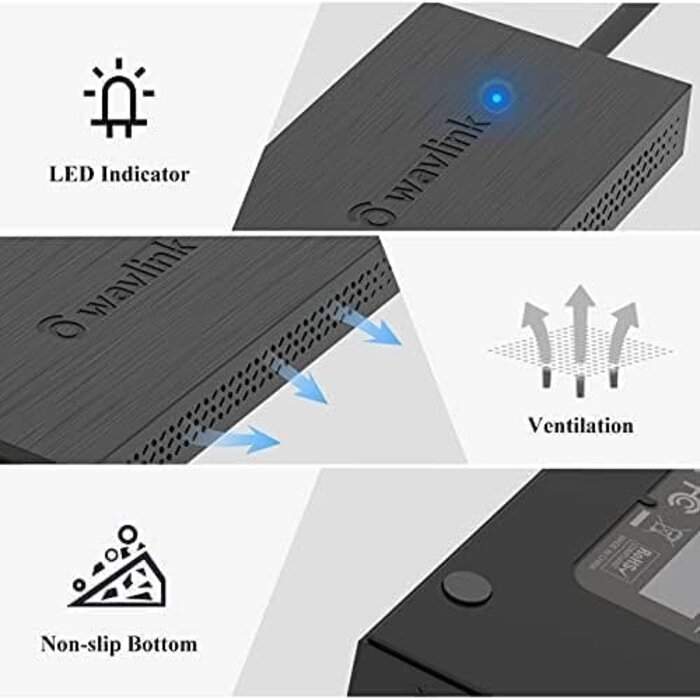 WL-UG7602HC - WAVLINK USB 3.0 or USB C to HDMI Adapter for Dual Monitors, Universal Video Graphics Adapter for Mac and Windows, Thunderbolt 3/4, USB 3.0 or USB-C, 1080p@60Hz