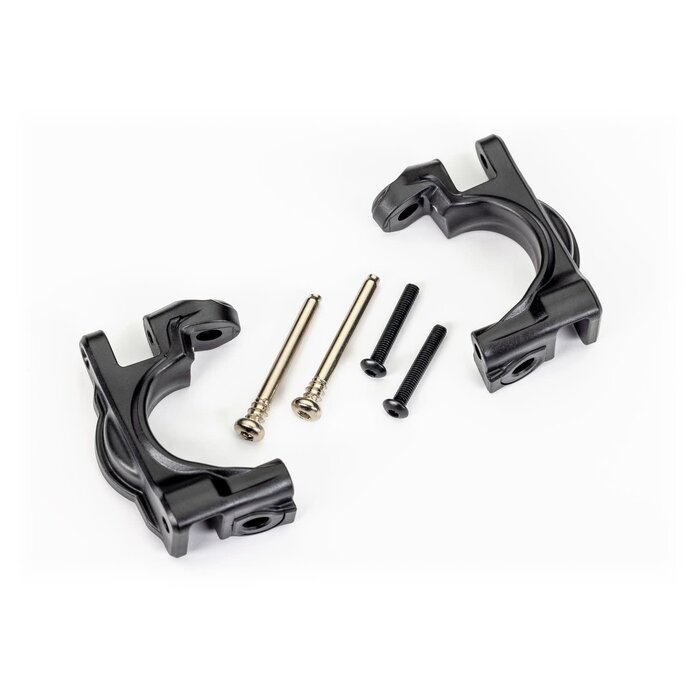 Traxxas 9032 - Caster blocks (c-hubs), extreme heavy duty, black (left & right)/ 3x32mm hinge pins (2)/ 3x20mm BCS (2) (for use with #9080 upgrade kit)