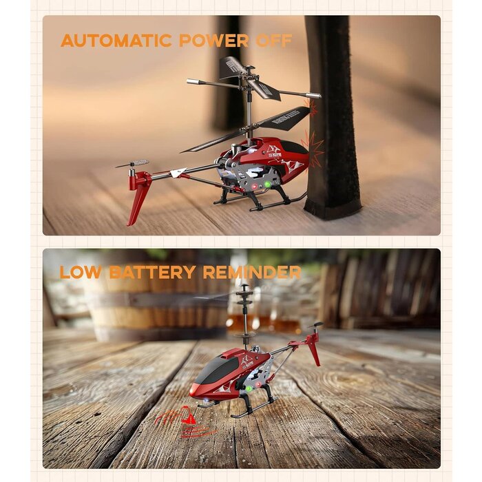 Syma SYMA LED Light Remote Control Helicopter, Altitude Hold, One Key Take Off/Landing, 3.5 Channel, Gyro Stabilizer, High & Low Speed, Suitable for Kids and Beginners