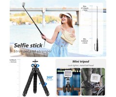 GORPO-LARGE-KIT - NEEWER 50 in 1 Action Camera Accessory Kit Compatible with GoPro Hero 12 11 10 9 DJI OSMO 4 3 2 Insta360 X3 X2 GO 3 SJCAM DBPOWER AKASO VicTsing APEMAN WiMiUS QUMOX Lightdow Campark Sony Sports DV