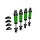 9764-GRN - Shocks, TRX-4M GTM, 6061-T6 aluminum (green-anodized) (fully assembled w/o springs) (4)