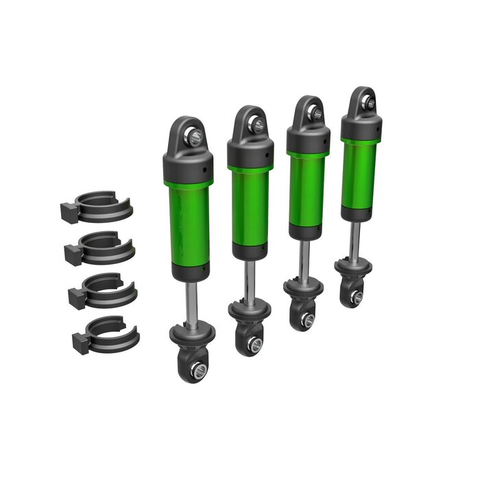 Traxxas 9764-GRN - Shocks, TRX-4M GTM, 6061-T6 aluminum (green-anodized) (fully assembled w/o springs) (4)