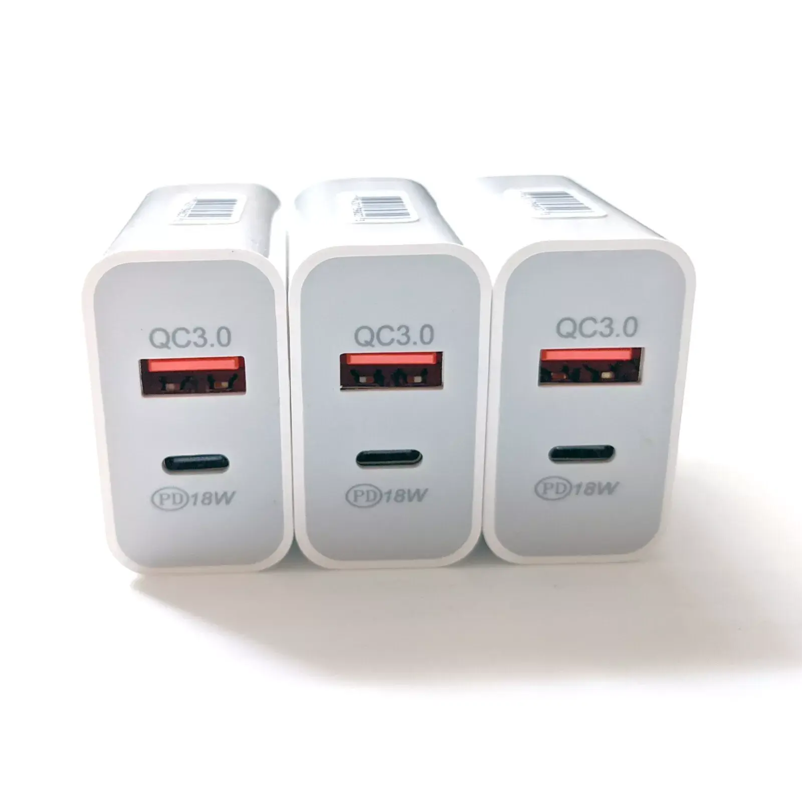 USB-C+QC-3.0-USB-A - USB-C+QC 3.0 and USB-A Wall Adapter Dual Port Charger