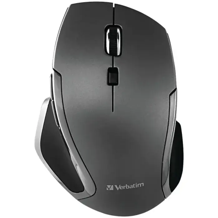 Verbatim VTM98621 - Verbatim® Cordless Blue-LED Deluxe Notebook Mouse, Ergonomic, 6 Buttons, 2.4 GHz (Graphite)