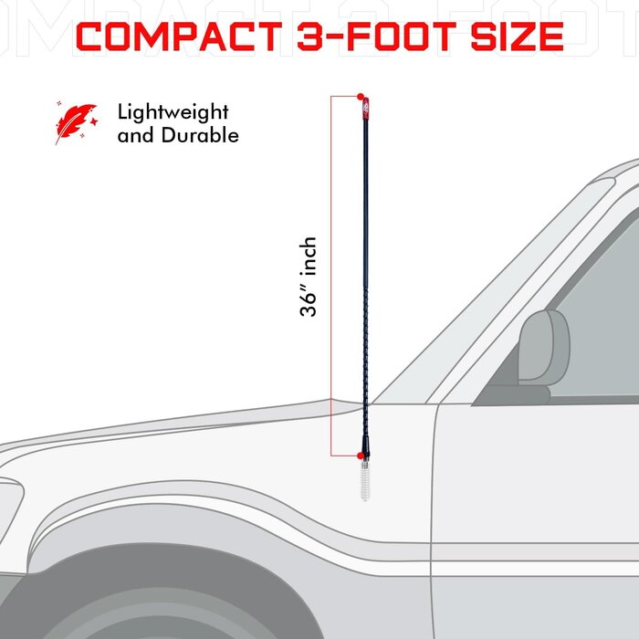PROSTICK CB-ANTENNA-PROSTICK - Prostick 3` Foot Fiberglass 1000 Watt - Black CB Radio Antenna