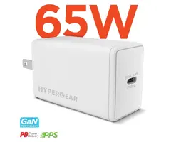 HPL15876 - HyperGear® SpeedBoost 65-Watt USB-C® PD GaN Laptop Wall Charger with PPS, White