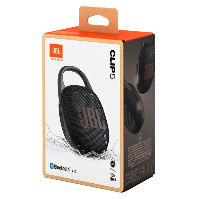 JBL JBL Clip 5 Waterproof Bluetooth Speaker, Black