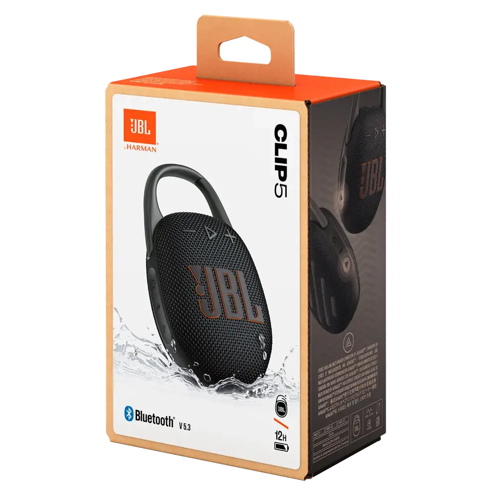 JBL JBL Clip 5 Waterproof Bluetooth Speaker, Black