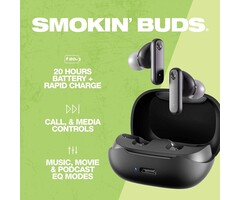 SkullCandy S2TAW-R740 - Smokin’ Buds® True Wireless Earbuds - True Black