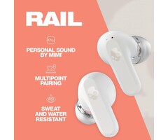 SkullCandy S2RLW-Q751 - Rail® True Wireless Earbuds - Bone