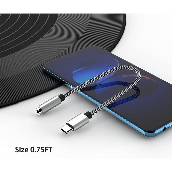 Highwings USB Type C to 3.5mm Female Headphone Jack Adapter: Type C to Aux Audio Cable Cord Compatible with Samsung Galaxy S22+ S21 Ultra S20 S10 S9 Note 20 10, Google Pixel 6 Pro/5/4/3/2