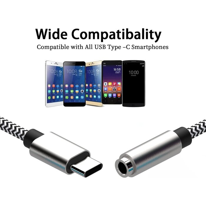 Highwings USB Type C to 3.5mm Female Headphone Jack Adapter: Type C to Aux Audio Cable Cord Compatible with Samsung Galaxy S22+ S21 Ultra S20 S10 S9 Note 20 10, Google Pixel 6 Pro/5/4/3/2