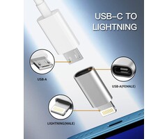 MICRO-LIGHT - VisionTek - Micro USB Female to Lightning Male Adapter - MFi Certified Adapter for iPhone, Ipad, iPod and AirPods. Compatible with iPhone 12/12 Pro/12 Pro Max/XS/XS Max and Airpods/AirPods Pro