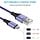MICRO-USB-6FT - AilkinDirect Micro USB Cables 6Ft AILKIN Android USB 2.0A Male to Micro B Charger Cord, Fast Charging Speed Data Wire Nylon Colored Braided Powerline Cable for Samsung Galaxy S7 S6 J7 J3 J8 A01 Kindle Fire