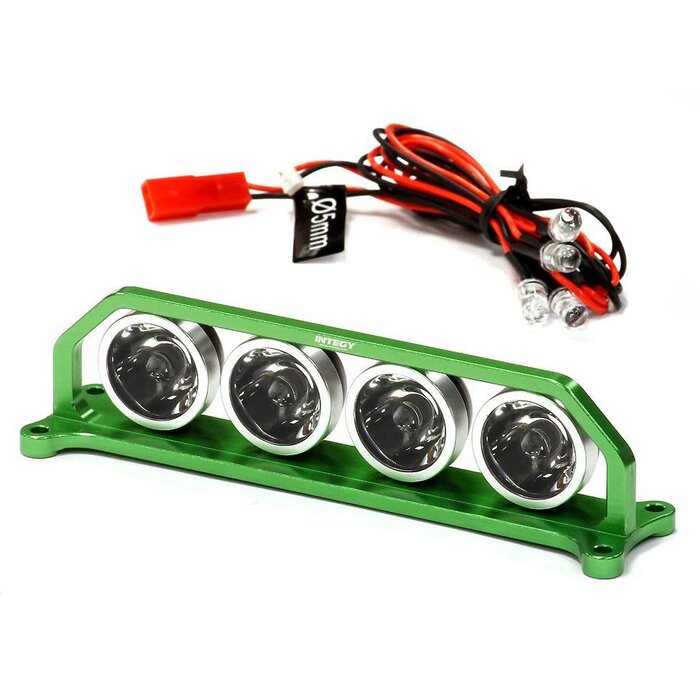 INTEGY C24862GREEN - Billet Machined T4 Realistic Roof Top Spot White LED (4) Light Set