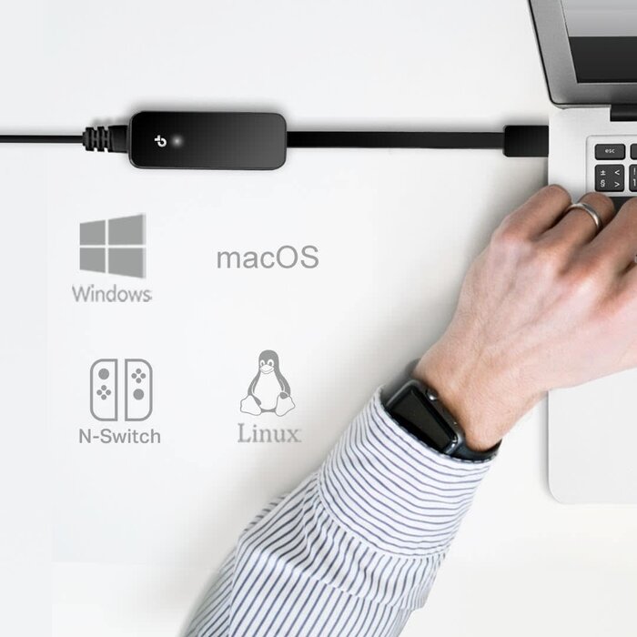 UE306 - TP-Link USB to Ethernet Adapter (UE306), Supports Nintendo Switch, Foldable USB 3.0 to Gigabit Ethernet LAN Network Adapter, Supports Windows, Linux, Apple MacBook OS 10.11 - 12(Driver Required)