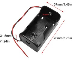 LUORNG D-PACK - LUORNG D Cell Battery Holder 1.5V D Cell Battery Case Container with Wire Leads, D Size Battery Box
