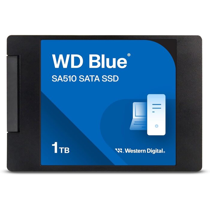 1TB WD Blue SA510 SATA Internal Solid State Drive SSD - SATA III 6 Gb/s, 2.5"/7mm, Up to 560 MB/s - WDS100T3B0A