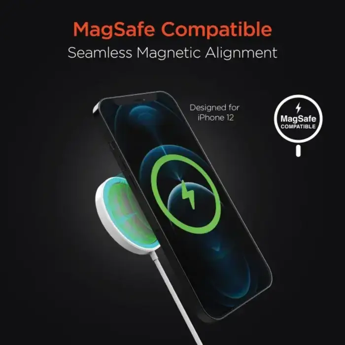 15-Watt Wireless Charging Pad with Magnetic Alignment Technology and Hollow Cooling Structure