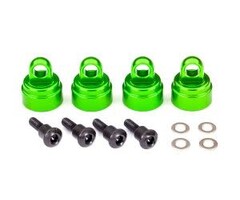 Traxxas 3767G - Shock caps, aluminum (green-anodized) (4) (fits all Ultra Shocks)