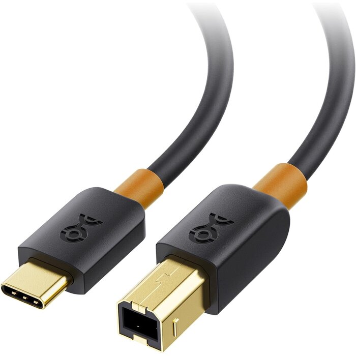 USB-B2USB-C-6FT - Cable Matters USB B to USB C Cable - 6.6ft, USB-C to USB-B Cable, MIDI to USBC Cord, Compatible with Printer, MIDI Controller/Keyboard, Black