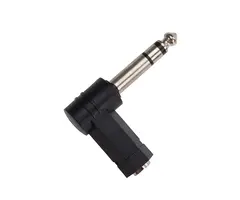 1/8M-1/4F-RA - WILLIZTER Right Angled 6.35mm 0.25 inch TRS 3 Pole Male to 3.5mm Female 90 Degree Adapter Converter Extension Extender Stereo Auxiliary AUX Headphone Audio Jack Plug