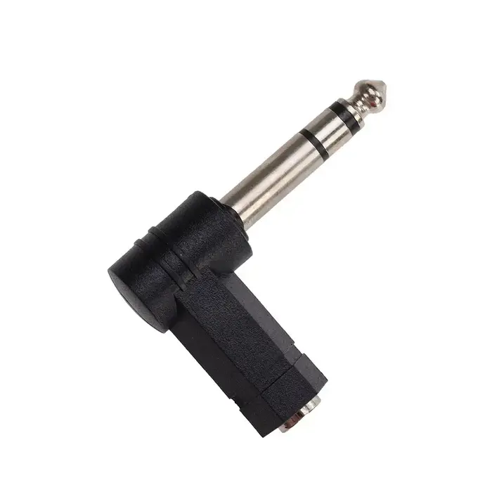 1/8M-1/4F-RA - WILLIZTER Right Angled 6.35mm 0.25 inch TRS 3 Pole Male to 3.5mm Female 90 Degree Adapter Converter Extension Extender Stereo Auxiliary AUX Headphone Audio Jack Plug