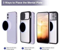SALEX MAG-PLATE-SMALL - SALEX Replacement Metal Plates Set for Magnetic Car Phone Holders, Wall & Air Vent Mounts, Cases, Magnets, 0.02" / 0.5 mm thickness, 1.57" / 40 mm diameter