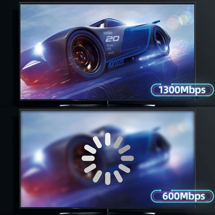 ElecMoga USB-WiFi-ADAPTER - ElecMoga USB WiFi Adapter for Desktop PC, ElecMoga AC 1300Mbps Dual-Band 5G/2.4G USB 3.0 WiFi 5 Network Transceiver Wireless Dongle for PC Laptop Supports Windows 11/10/8.1/8/7/XP/Vista/Mac OS 10.9~10.15