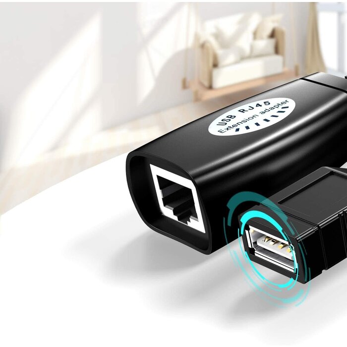RJ45-EXT-PAIR - Adaptermvp Male and Female Pair USB Extender Over Cat6, SNLLMZI USB RJ45 Extender Over Cat5/Cat5e/Cat6/Cat7/Cat8 Cable Extension Cable Connector Adapter