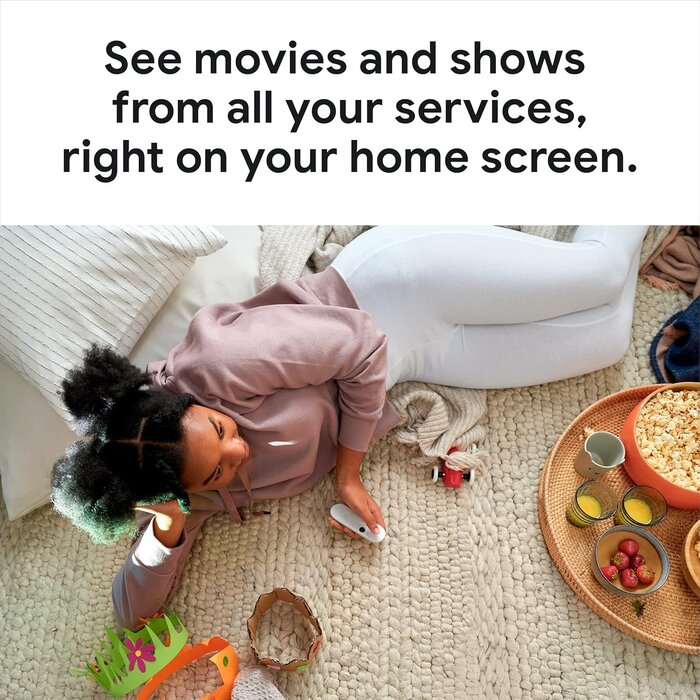 GA01923-US - Chromecast with Google TV (4K) Blue - Streaming Stick Entertainment on Your TV with Voice Search - Watch Movies, Shows, and Live TV in 4K HDR - Sky Blue with Accessories