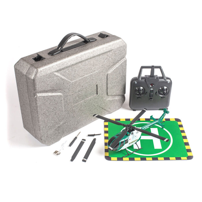 RageRC RGR6052 - Hero-Copter, 4-Blade RTF Helicopter; Sheriff