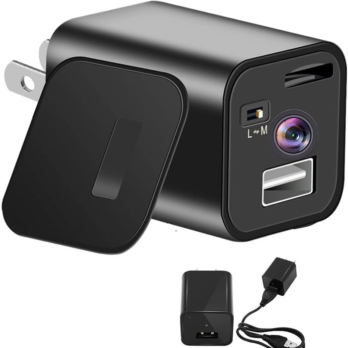 Spy Camera Charger - Hidden Camera - Premium Pack - HD 1080P - Best Mini Spy Camera - USB Charger Camera - Secret Camera - Nanny Cam - Small Cameras for Spying - Surveillance Camera Full HD