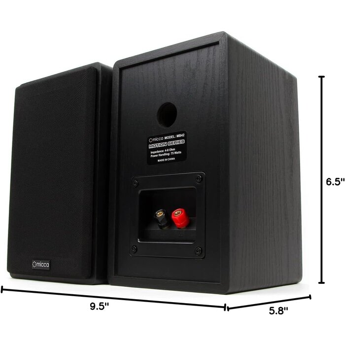 Micca Dayton Audio - B652-AIR 6-1/2" 2-Way Bookshelf Speaker with AMT Tweeter Pair