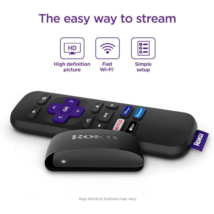 ROKU - Roku Express | HD Streaming Media Player with High Speed HDMI Cable and Simple Remote