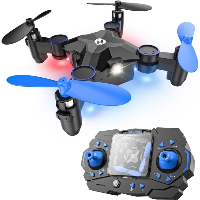 HS190-BLUE - Holy Stone Foldable Mini Drone for Kids Beginners, Blue RC Nano Quadcopter with Altitude Hold, 3D Flips, High Speeds Rotation, Headless Mode, Throw to Go, One Key Return, Great Gift Toys for Boys and Girls, Blue