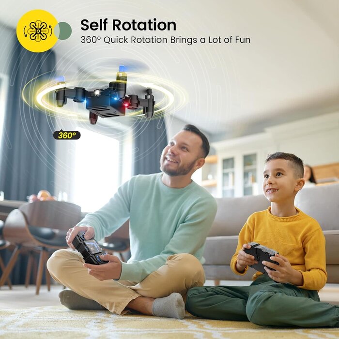 HS190-BLUE - Holy Stone Foldable Mini Drone for Kids Beginners, Blue RC Nano Quadcopter with Altitude Hold, 3D Flips, High Speeds Rotation, Headless Mode, Throw to Go, One Key Return, Great Gift Toys for Boys and Girls, Blue
