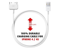 Cbiumpro APPLE-30PIN-3FT - Cbiumpro 30 Pin to USB Charging Cable 3.3 Ft Fast Charge & Sync Charging Cable Cord Compatible for Old Apple iPhone 4S / 4, 3G / 3GS, Old iPad 1/2/3, Old iPod Touch, Old iPod Nano