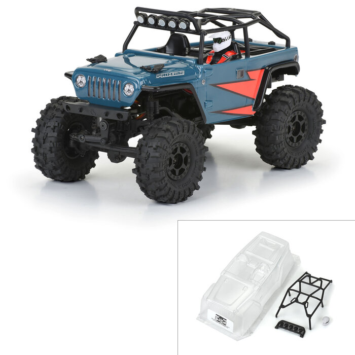 Pro-Line Racing PRO366400 - 1/24 2004 Jeep LJ Clear Body/Trail Cage: SCX24