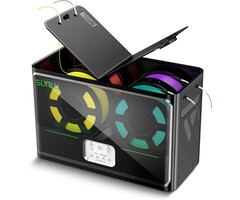 Cregrant3D SUNLU-3D-DRYER-S4 - SUNLU 3D Printer Filament Dryer S4, 4 Spools Capacity, 3 Circulation Fans, 350W PTC Heater, 70℃ Max Temperature, Power Saving Storage Mode, Nylon TPU PLA PETG ABS Filament Dryer Box, Black