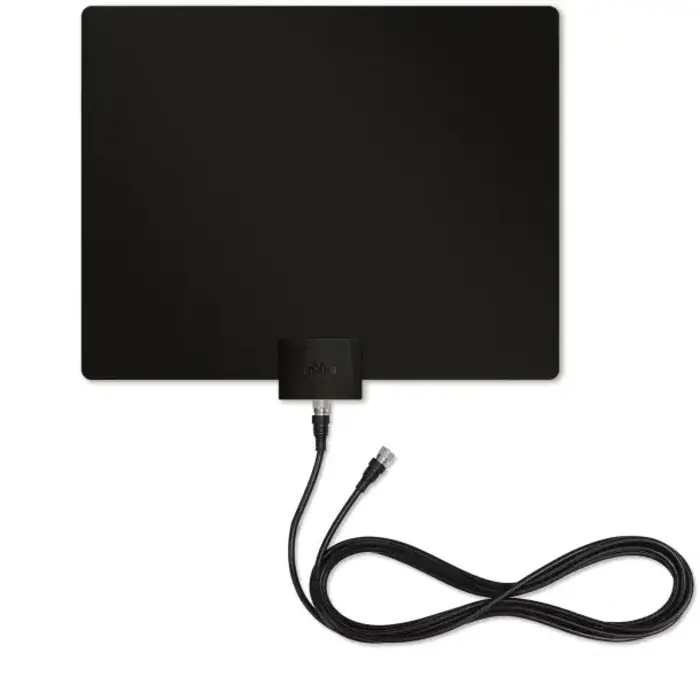 Mohu MHUMH110029 - Mohu Leaf Plus Paper-Thin Indoor TV Antenna, Amplified, UHF VHF, 60-Mile Range, Multi-Directional, 4K 8K UHD, NEXTGEN TV - with 12-Ft. Cable