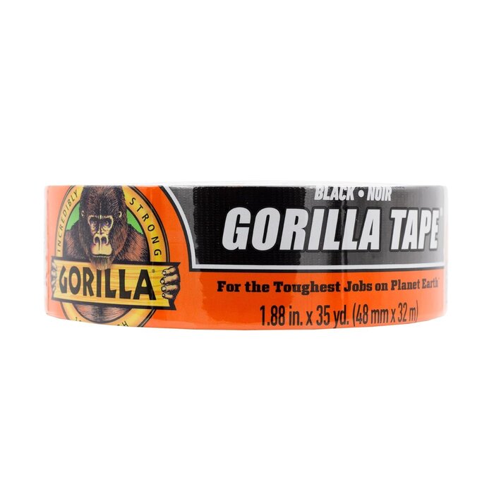 DUCT-TAPE - Gorilla - Black Duct Tape, 1.88" x 35 yd, Black