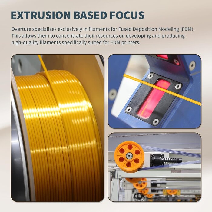 OVPLA-SILK-GOLD - OVERTURE Silk Gold Filament PLA 1.75mm Clog-Free Shiny 3D Printer Filament, 1kg Spool (2.2lbs), Dimensional Accuracy +/- 0.02 mm, Fit Most FDM Printer (Silk Gold)