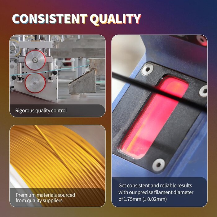 MIKA3D OVERTURE-ROYAL-GOLD - OVERTURE PLA Filament 1.75mm PLA 3D Printer Filament, 1kg Cardboard Spool (2.2lbs), Dimensional Accuracy +/- 0.02mm, Fit Most FDM Printer (Royal Gold)