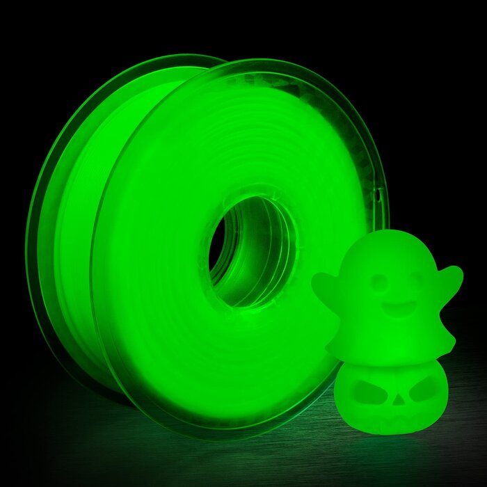 iSANMATE iSANMATE-GREEN - iSANMATE 3D Printer Glow in The Dark Filament Green, PLA Filament 1.75 mm, Dimensional Accuracy +/- 0.03 mm, 250g