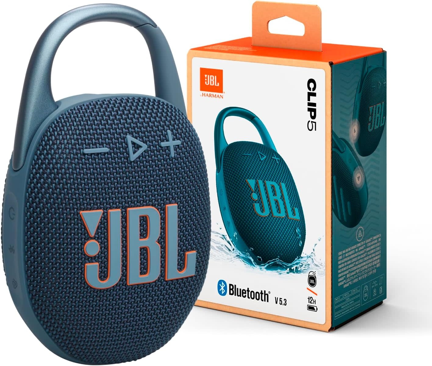 JBL JBL Clip 5 Waterproof Bluetooth Speaker, Blue