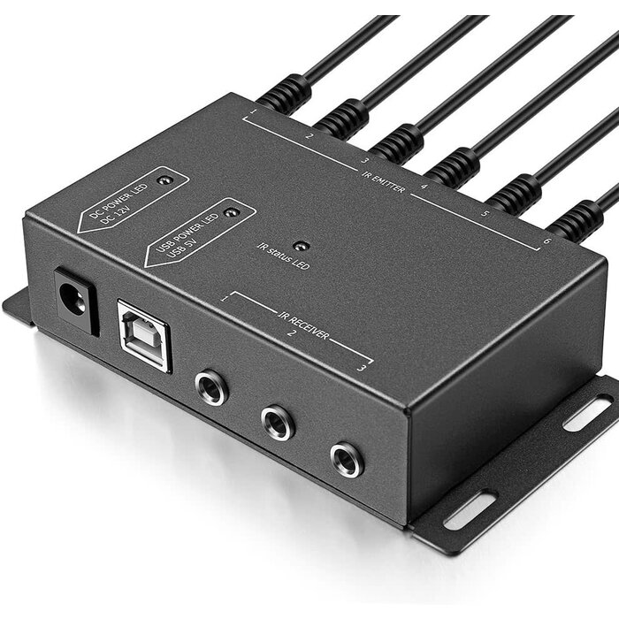 ICESPRING 4330159445 - ICESPRING Infrared Repeater System IR Repeater Kit Control Up to 10 Devices Hidden IR System Infrared Remote Control Extender Kit